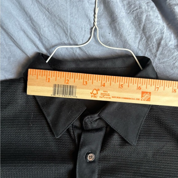 idletime shirt Men’s Large Black Collared Button Up Polo Pockets NWOT - Picture 6 of 12